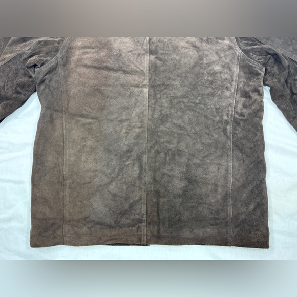 Eddie Bauer + Seattle Suede Edition Jacket Gold Quilt Insulation Washable Zip XL - Picture 15 of 16